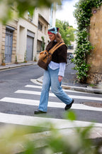 Sac de transport en bandoulière marron