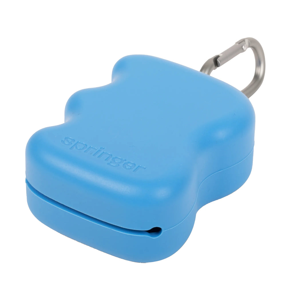 Distributeur de friandises en silicone à presser bleu foncé