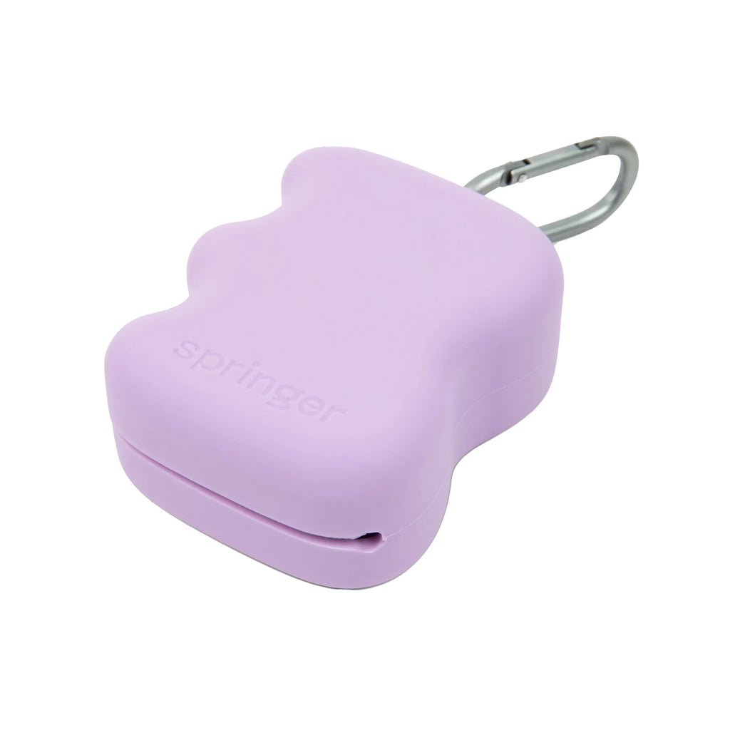 Distributeur de friandises en silicone à presser violet
