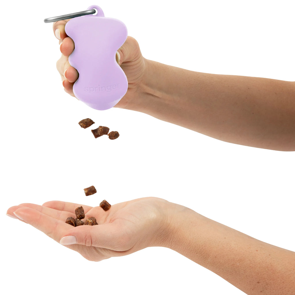 Distributeur de friandises en silicone à presser violet