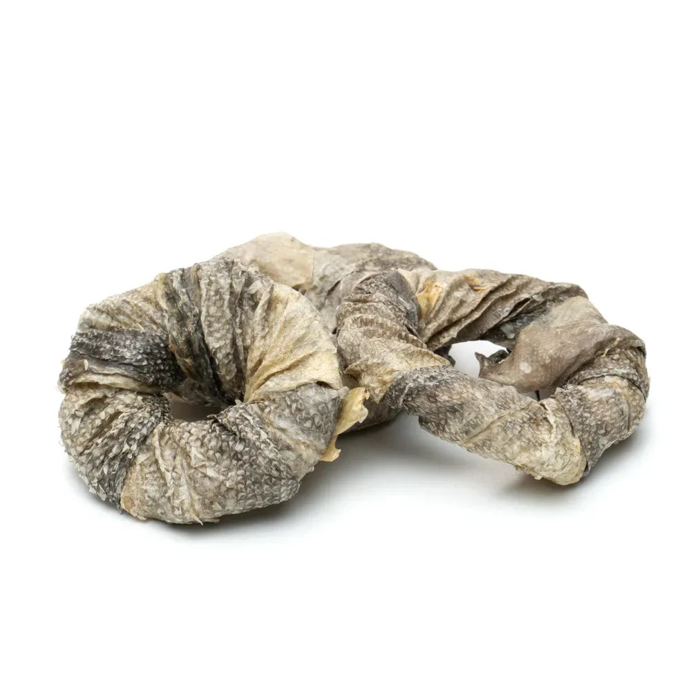 Friandises poisson séché - Anneaux de peau de morue