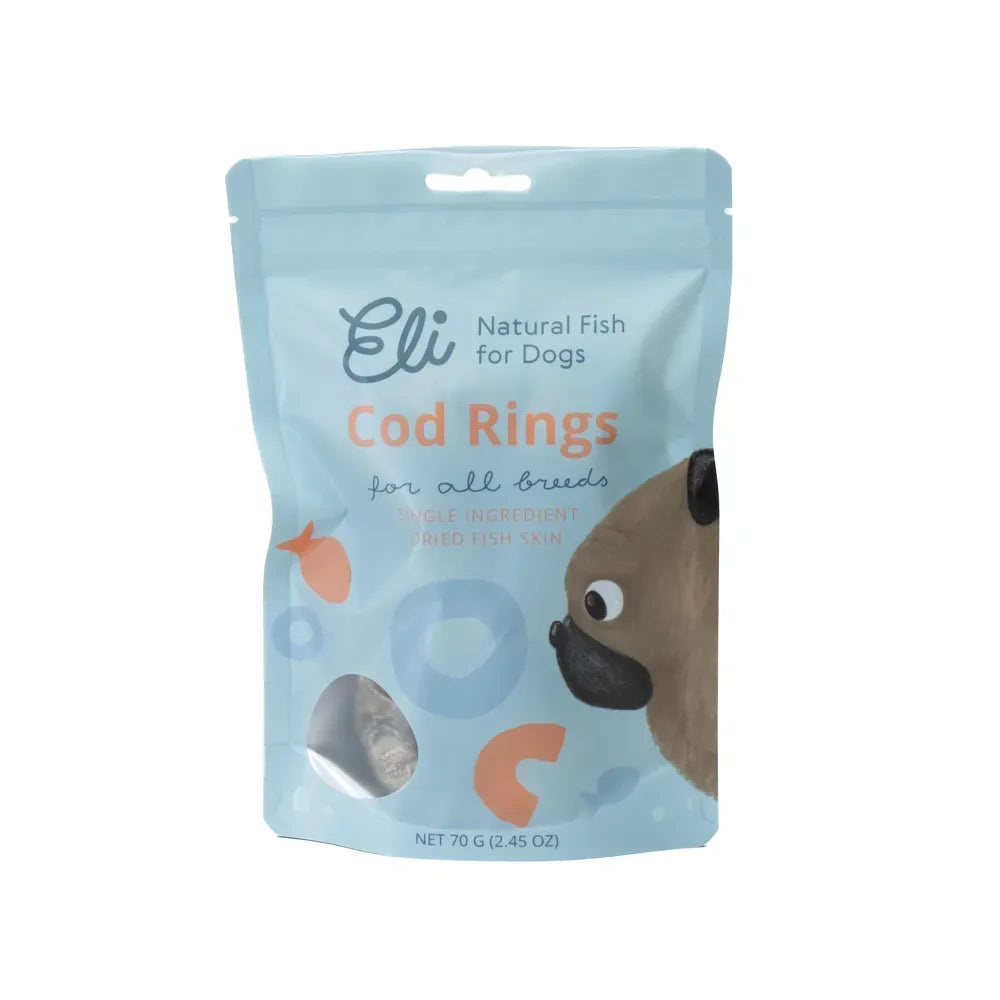 Friandises poisson séché - Anneaux de peau de morue