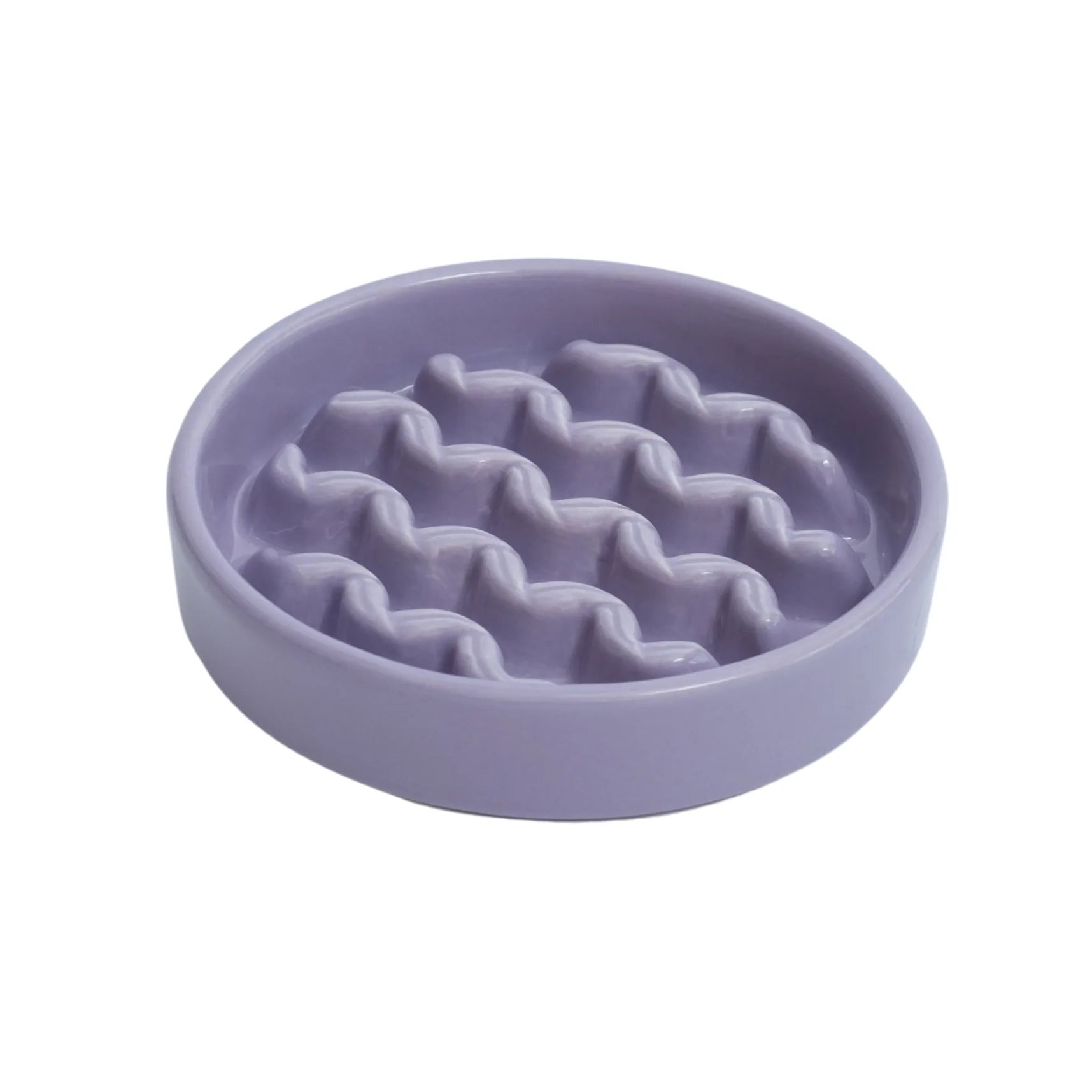 Gamelles anti-glouton en céramique pour chiens - Lilas