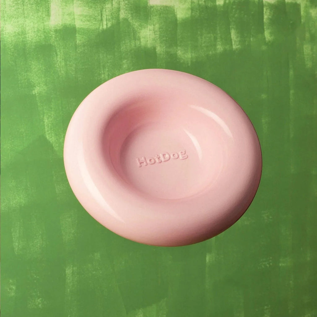 Gamelle en céramique rose pour chien