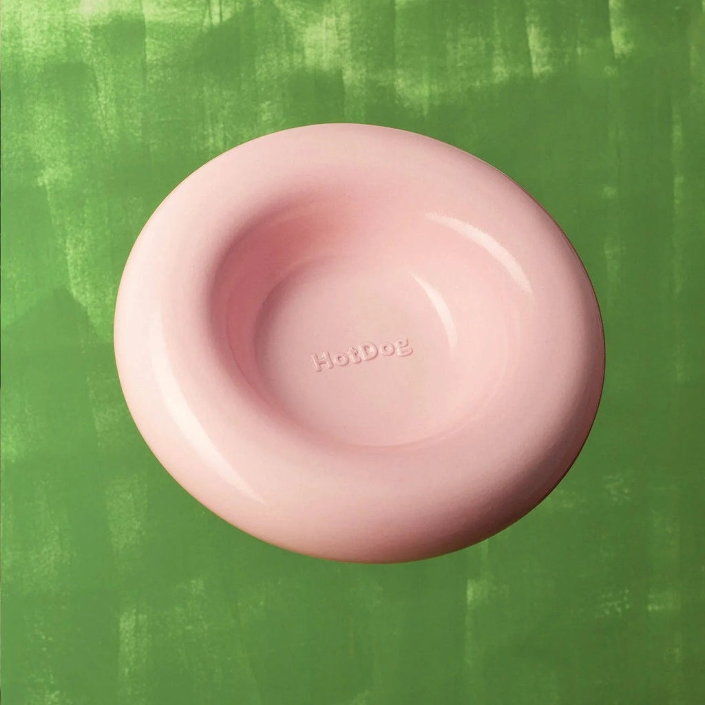 Gamelle en céramique rose pour chien