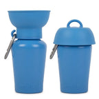 Gourde de voyage pliable bleu foncé pour chien