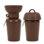 Gourde de voyage pliable marron pour chien