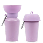 Gourde de voyage pliable violette pour chien