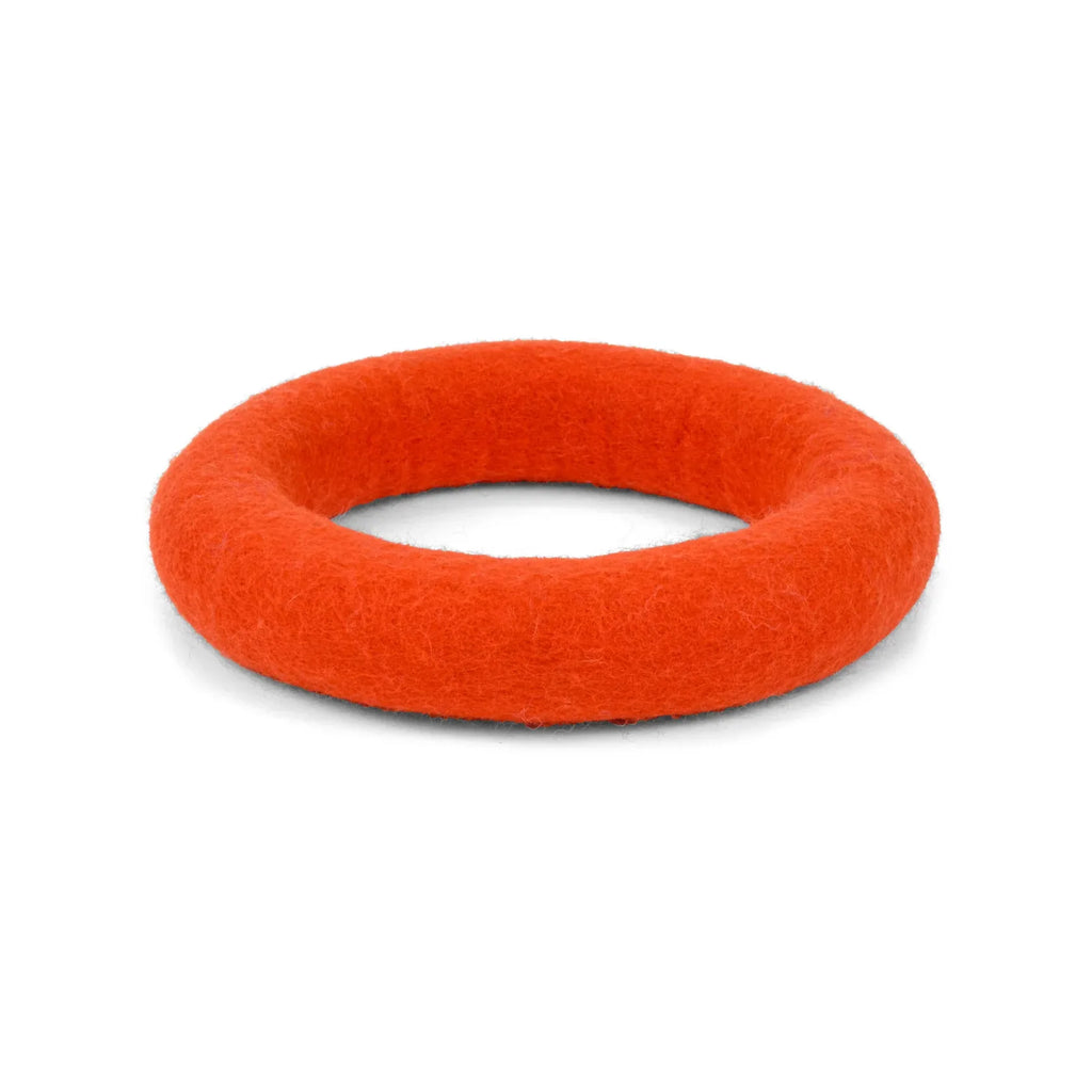 Jouet orange pour chien en laine - Ring