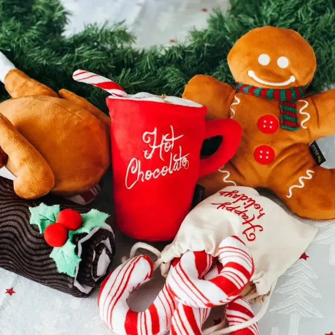 Jouet en peluche pour chien - Bonhomme en pain d'épices
