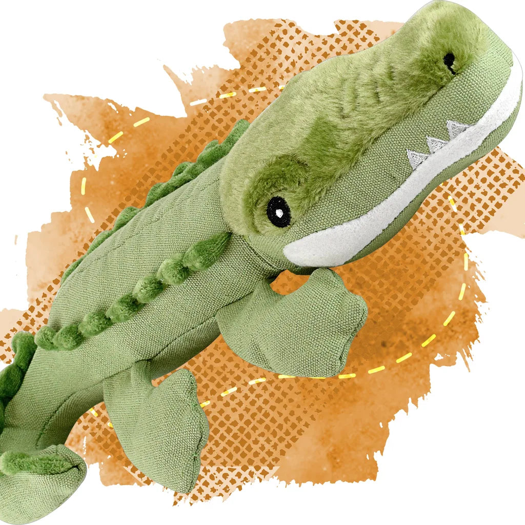Jouet pour chien robuste avec couineur - Crocodile