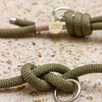 Laisse en corde kaki