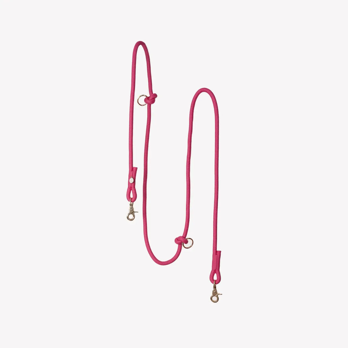 Laisse longue "mains-libres" corde fuchsia