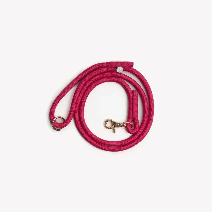 Laisse simple corde fuchsia