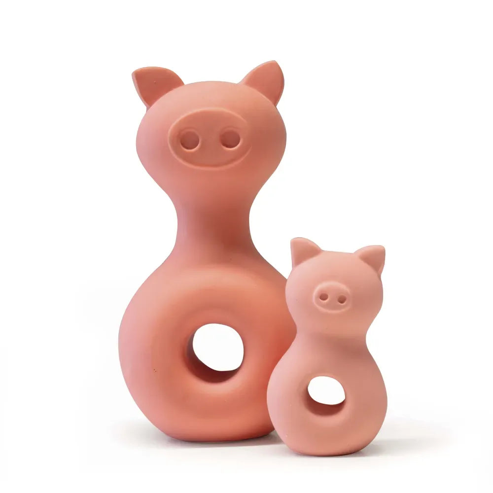 Jouet à mâcher en latex avec pouic - Mini Pig