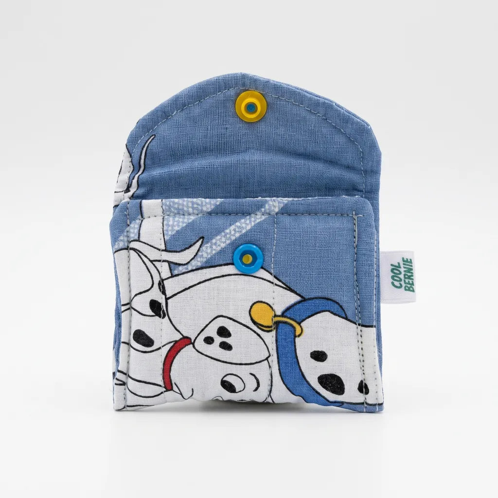 Mini pochette upcyclée 101 Dalmatiens Bleu