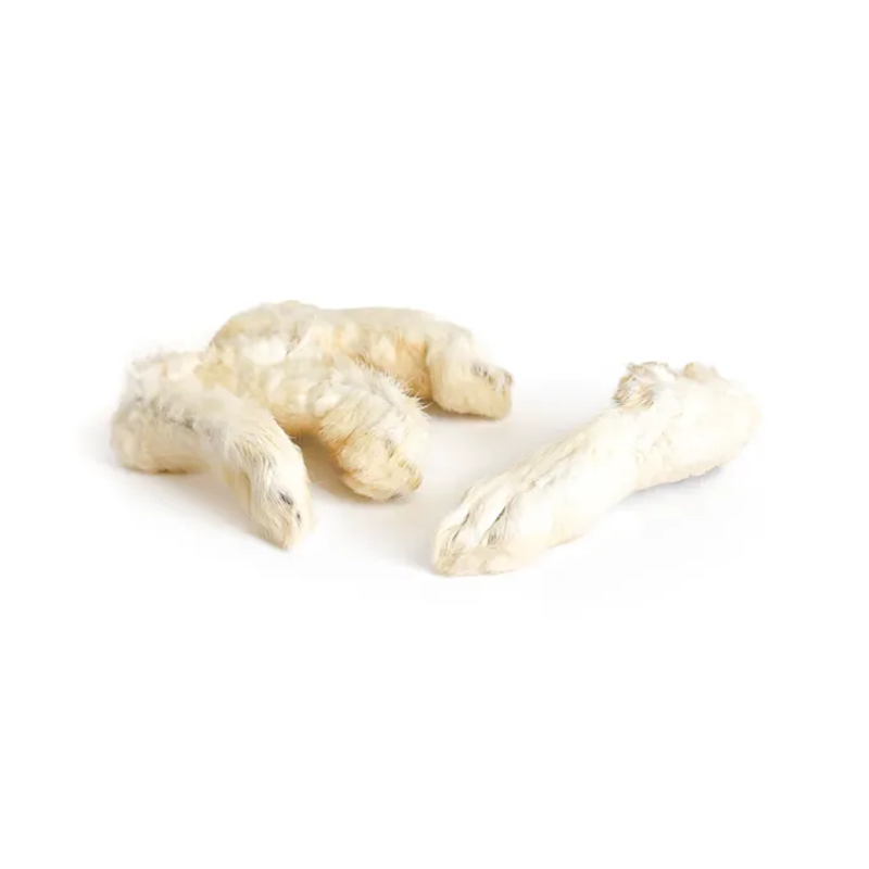 Patte de lapin avec poil x3