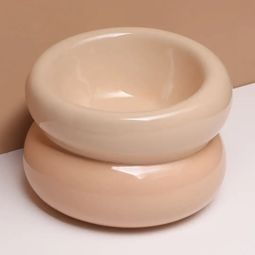 Gamelle souflée en céramique - Beige crème