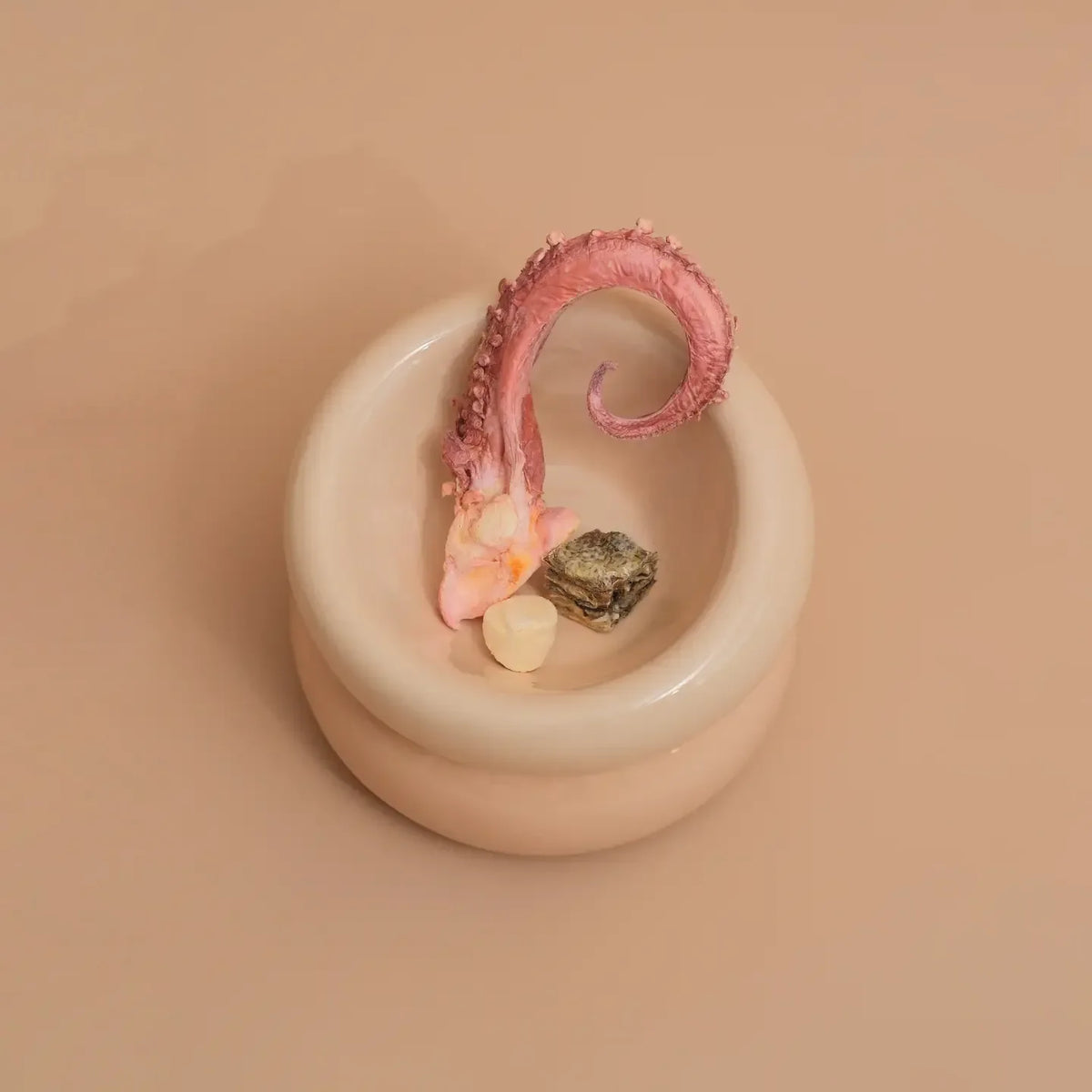Gamelle souflée en céramique - Beige crème