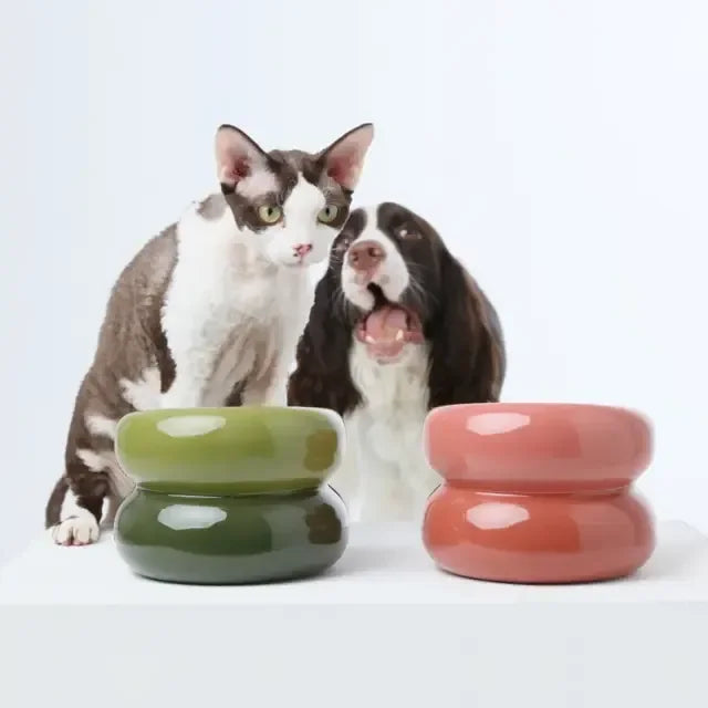 Gamelle souflée en céramique - Vert avocat