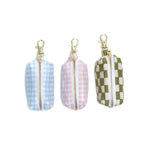 Porte-sac pour déjections canines - Vichy bleu