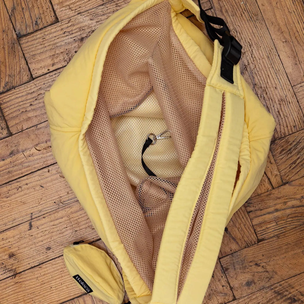 Sac de transport en bandoulière jaune