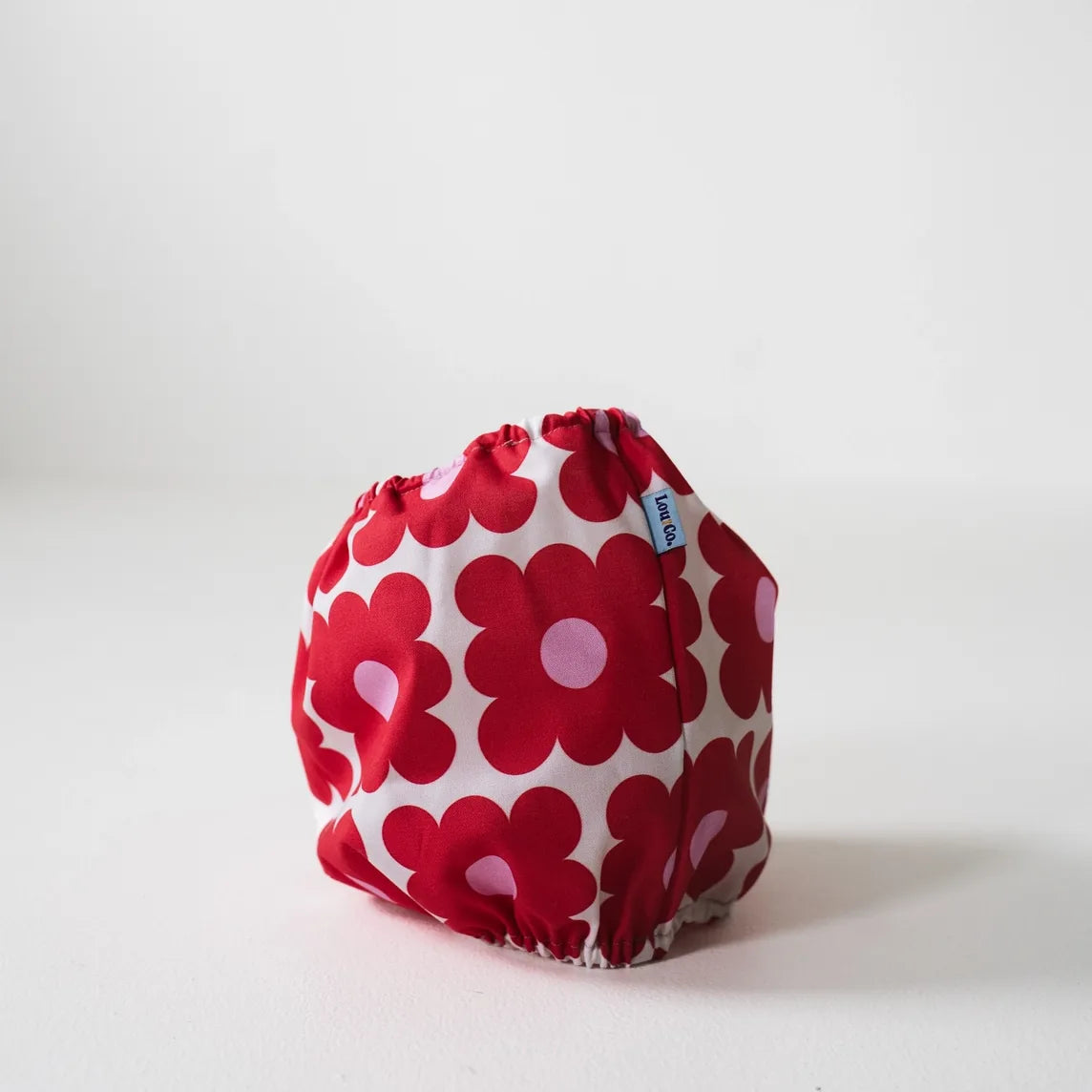 Snood imperméable pour chien fleurs rouges